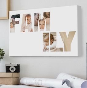 Multi Photo Family Canvas - Landscape